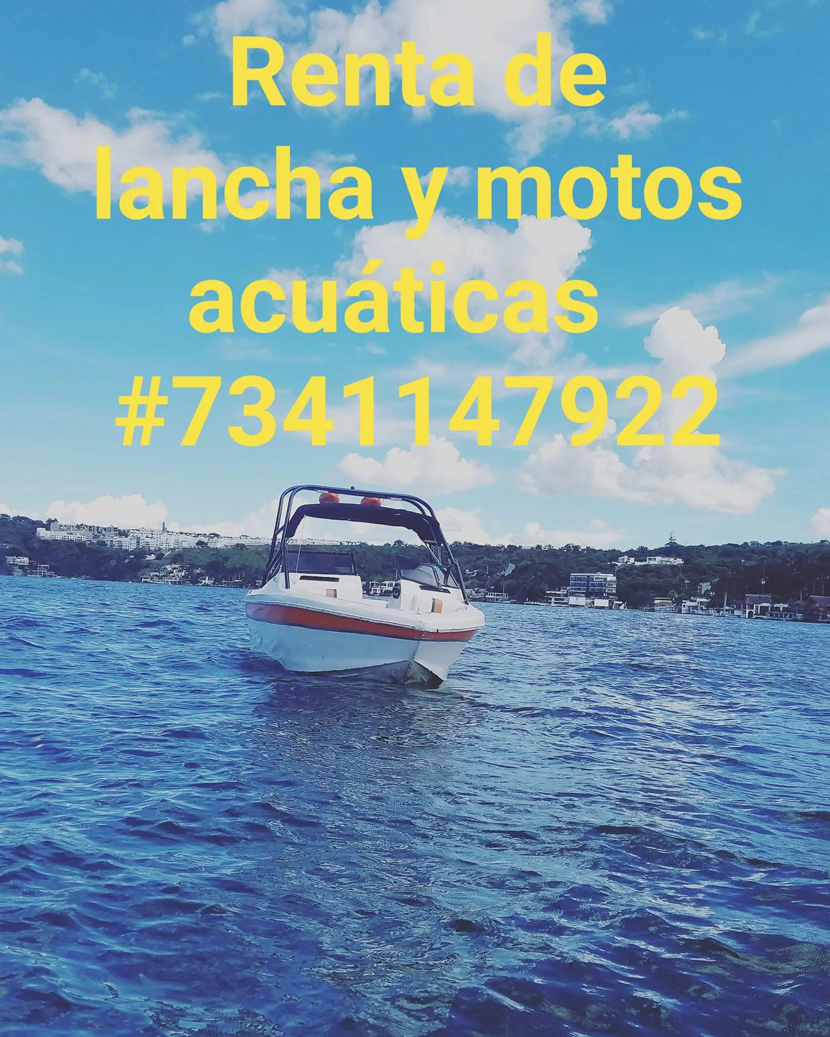 Lancha navegando en el lago